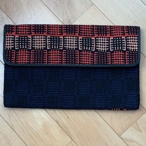 NWT Basket Weave clutch